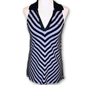 Tommy Hilfiger Women's Top Stripped Navy Sleeveles